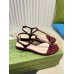 Gucci Signoria Thong Sandals in Red Patent Calfskin