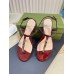 Gucci Signoria Thong Sandals in Red Patent Calfskin