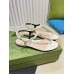 Gucci Signoria Thong Sandals in White Leather