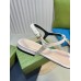 Gucci Signoria Thong Sandals in White Leather