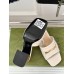 Gucci Signoria Slide Sandals 75MM in White Leather