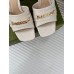 Gucci Signoria Slide Sandals 75MM in White Leather