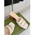 Gucci Signoria Slide Sandals 75MM in White Leather