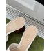 Gucci Signoria Slide Sandals 75MM in White Leather
