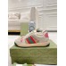 Gucci Womens Screener Sneakers with Pink Details