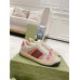 Gucci Womens Screener Sneakers with Pink Details