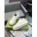 Gucci Womens Re-Web Sneakers in White and Pink Leather