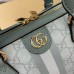 Gucci Ophidia GG Small Top Handle Bag in Dusty Blue Supreme Canvas