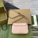 Gucci Ophidia GG Mini Shoulder Bag in Dusty Pink Supreme Canvas