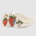 Gucci Womens Rhyton Sneakers With Strawberry Print