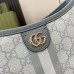 Gucci Ophidia GG Small Shoulder Bag in Dusty Blue Supreme Canvas