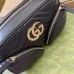 Gucci GG Marmont Small Black Bag with Front Pockets