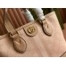 Gucci Ophidia Mini Tote Bag in Dusty Pink GG Supreme Canvas