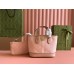 Gucci Ophidia Mini Tote Bag in Dusty Pink GG Supreme Canvas