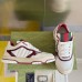 Gucci Mens Re-Web Sneakers in White and Red Leather