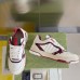 Gucci Mens Re-Web Sneakers in White and Red Leather