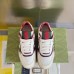 Gucci Mens Re-Web Sneakers in White and Red Leather