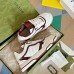 Gucci Mens Re-Web Sneakers in White and Red Leather