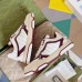 Gucci Mens Re-Web Sneakers in White and Red Leather