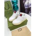 Gucci Mens Re-Web Sneakers in White Leather