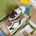 Gucci Mens Re-Web Sneakers in White and Black Leather