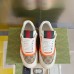 Gucci Mens Re-Web Sneakers in GG Canvas with Orange Leather