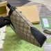 Gucci Padlock Medium Shoulder Bag in GG Canvas with Black Calfskin