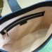 Gucci Padlock Medium Shoulder Bag in GG Canvas with Black Calfskin