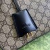 Gucci Padlock Medium Shoulder Bag in GG Canvas with Black Calfskin