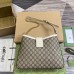 Gucci Padlock Medium Shoulder Bag in GG Canvas with White Calfskin
