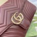 Gucci GG Marmont Large Shoulder Bag in Red Chevron Leather