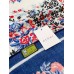 Gucci Interlocking G Floral Shawl in Blue Cashmere