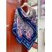 Gucci Interlocking G Floral Shawl in Blue Cashmere