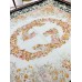 Gucci Interlocking G Floral Shawl in Black/Beige Cashmere