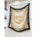 Gucci Interlocking G Floral Shawl in Black/Beige Cashmere