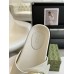Gucci Marina Chain Slide Sandals in White Leather