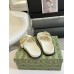 Gucci Marina Chain Slide Sandals in White Leather