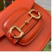 Gucci Horsebit 1955 Mini Top Handle Bag in Orange Calfskin