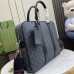 Gucci Briefcase in Black GG Supreme Canvas with Shoulder Strap