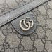Gucci Ophidia GG Medium Briefcase in Grey GG Supreme Canvas