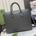 Gucci Ophidia GG Medium Briefcase in Grey GG Supreme Canvas