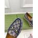 Gucci Womens Horsebit Wedge Loafers in Blue GG Canvas