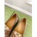 Gucci Womens Horsebit Wedge Loafers in Beige GG Canvas