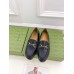 Gucci Womens Horsebit Wedge Loafers in Black Calfskin