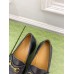 Gucci Womens Horsebit Wedge Loafers in Black Calfskin