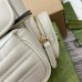 Gucci GG Marmont Small Bag with Multi-pocket in White Chevron Leather