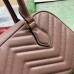 Gucci GG Marmont Small Top-handle Bag in Dusty Pink Chevron Leather