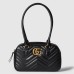 Gucci GG Marmont Small Top-handle Bag in Black Chevron Leather
