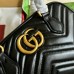 Gucci GG Marmont Small Top-handle Bag in Black Chevron Leather