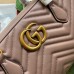 Gucci GG Marmont Medium Top-handle Bag in Dusty Pink Chevron Leather